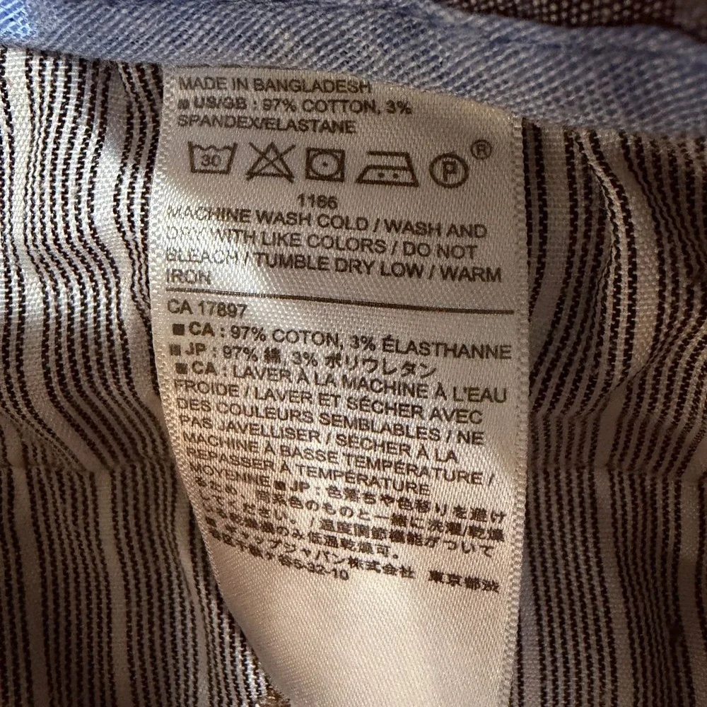 Banana Republic Chino Pants Aiden Str Mens 33x30 Khaki Tan Cotton Blend Preowned